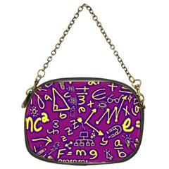 Background Doodles Math Chain Purse (two Sides)