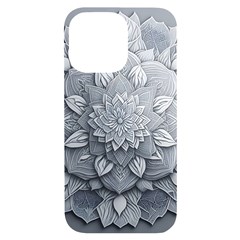 Flower Ornament Graphic Ornate Iphone 14 Pro Max Black Uv Print Case by Bedest