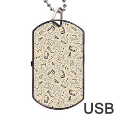 Graphic Decor Backdrop Dog Tag Usb Flash (one Side)