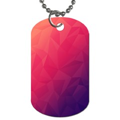 Color Triangle Geometric Textured Dog Tag (two Sides) by Grandong