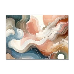 Abstract Pastel Waves Organic Sticker A4 (100 Pack) by Grandong
