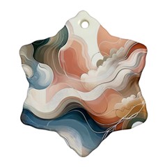 Abstract Pastel Waves Organic Ornament (snowflake) by Grandong