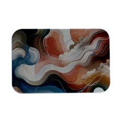 Abstract Pastel Waves Organic Open Lid Metal Box (silver)   by Grandong