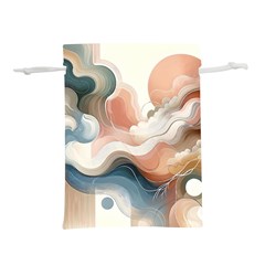 Abstract Pastel Waves Organic Lightweight Drawstring Pouch (s) by Grandong