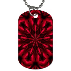 Kaleidoscope Template Red Abstract Dog Tag (one Side) by Grandong