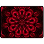 Kaleidoscope Template Red Abstract Two Sides Fleece Blanket (Large) 80 x60  Blanket Back