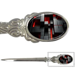 3d Back Red Abstract Pattern Letter Opener by Grandong