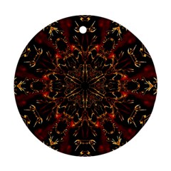 Kaleidoscope Multicoloured Round Ornament (two Sides) by Grandong