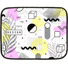 Graphic Design Geometric Background Fleece Blanket (mini) by Bedest