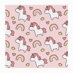 Cute Unicorn Rainbow Seamless Pattern Background Medium Glasses Cloth by Bedest