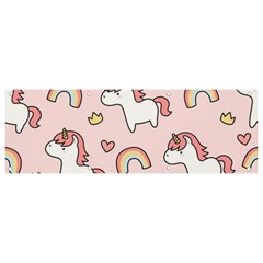 Cute Unicorn Rainbow Seamless Pattern Background Banner And Sign 9  X 3  by Bedest