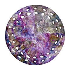 Abstract Pebbles Ornament (round Filigree) by kaleidomarblingart