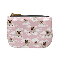 Cute Pug Sky Light Pink Mini Coin Purse by CoolDesigns