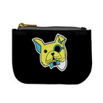 Black Adorable Cartoon Dog Print Coin Purse Change Cash Bag Front