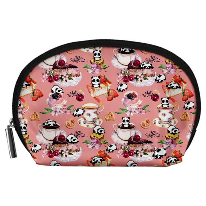 Indian Red Cakes Cute Panda Accessory Pouch