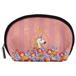 Shine Peach Crown Unicorn Accessory Pouch  Front