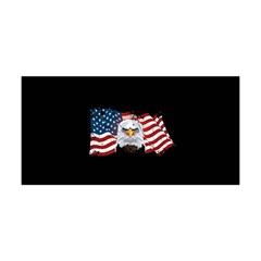 Eagle Black American Usa Flag Print Seamless Yoga Headbands by CoolDesigns