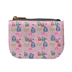 Cute Funny Cartoon Pink Poop Print Mini Coin Purse