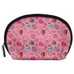 Hot Pink Yummy Sweet Lollipop Cupcake Donut Accessory Pouch Front
