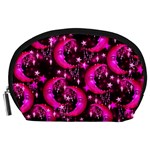 Shine Deep Pink Moon Stars Accessory Pouch  Front