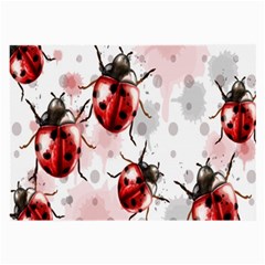 Ladybugs Pattern Texture Watercolor Large Glasses Cloth (2 Sides) by Bedest