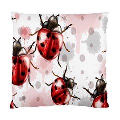 Ladybugs Pattern Texture Watercolor Standard Cushion Case (one Side) by Bedest