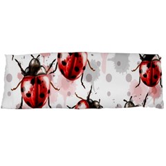 Ladybugs Pattern Texture Watercolor Body Pillow Case (dakimakura) by Bedest