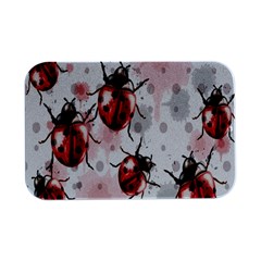 Ladybugs Pattern Texture Watercolor Open Lid Metal Box (silver)   by Bedest