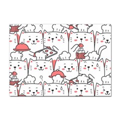 Cute Cat Chef Cooking Seamless Pattern Cartoon Sticker A4 (100 Pack) by Bedest