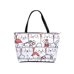 Cute Cat Chef Cooking Seamless Pattern Cartoon Classic Shoulder Handbag by Bedest