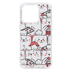 Cute Cat Chef Cooking Seamless Pattern Cartoon Iphone 14 Pro Tpu Uv Print Case by Bedest