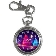 Egyptian Pyramids Night Landscape Cartoon Art Key Chain Watches by Bedest