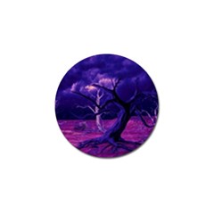 Forest Night Sky Clouds Mystical Golf Ball Marker by Bedest