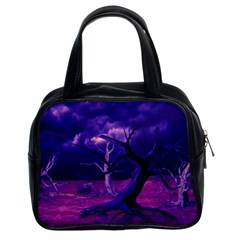 Forest Night Sky Clouds Mystical Classic Handbag (two Sides) by Bedest