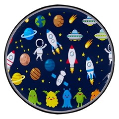 Big Set Cute Astronauts Space Planets Stars Aliens Rockets Ufo Constellations Satellite Moon Rover V Wireless Fast Charger(black) by Bedest