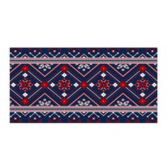 Ukrainian Folk Seamless Pattern Ornament Art Satin Wrap 35  X 70  by Bedest