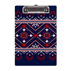 Ukrainian Folk Seamless Pattern Ornament Art A5 Acrylic Clipboard by Bedest