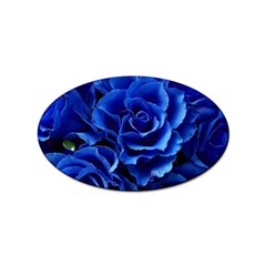 Blue Roses Flowers Plant Romance Blossom Bloom Nature Flora Petals Sticker (oval) by Bedest