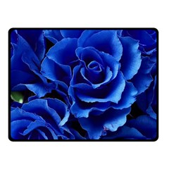 Blue Roses Flowers Plant Romance Blossom Bloom Nature Flora Petals Fleece Blanket (small)