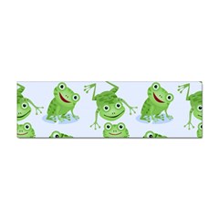 Cute Green Frogs Seamless Pattern Sticker (bumper)