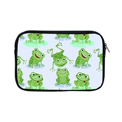 Cute Green Frogs Seamless Pattern Apple Ipad Mini Zipper Cases by Bedest