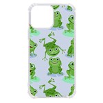 Cute Green Frogs Seamless Pattern iPhone 13 Pro Max TPU UV Print Case Front