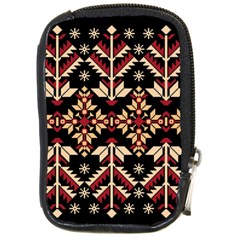 Vector Illustration Of Ukrainian Folk Seamless Pattern Ethnic Ornament Border Element Traditional Compact Camera Leather Case