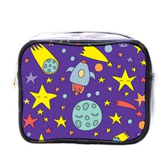 Card With Lovely Planets Mini Toiletries Bag (one Side) by Bedest