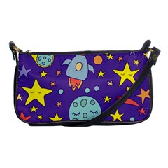 Card With Lovely Planets Shoulder Clutch Bag