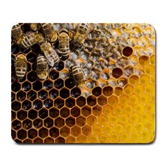 Honeycomb With Bees Large Mousepad by Bedest