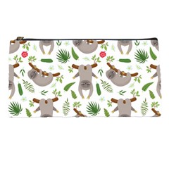 Seamless Pattern With Cute Sloths Pencil Case by Bedest