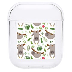 Seamless Pattern With Cute Sloths Hard Pc Airpods 1/2 Case by Bedest