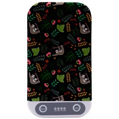 Floral Pattern With Plants Sloth Flowers Black Backdrop Sterilizers