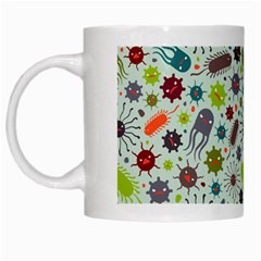 Seamless Pattern With Viruses White Mug